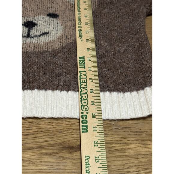 Anthropologie Luna Ivy Teddy Bear Long Sleeve Pullover Sweater Size Small Preppy - Picture 4 of 11